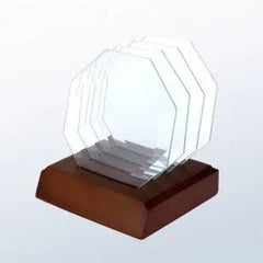 CIRCLE GLASS COASTER Crystal House - Prism