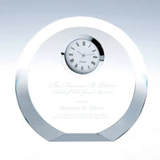 CIRCLE SILVER CLOCK Crystal House - Prism