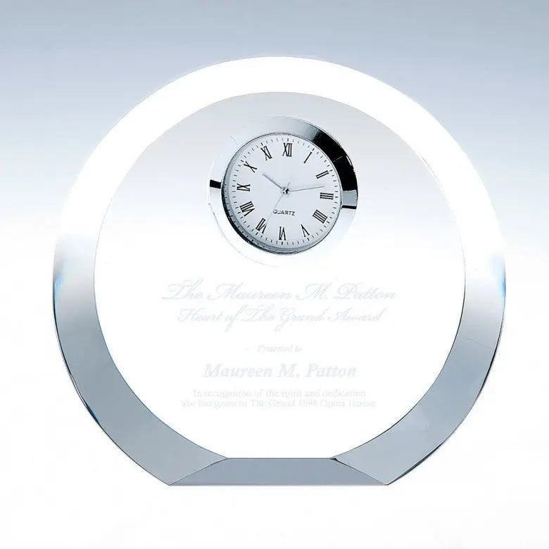 CIRCLE SILVER CLOCK Crystal House - Prism