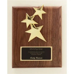 Constellation Plaque - Walnut Gold Crystal House