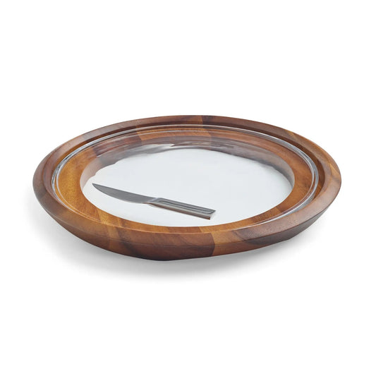 Cooper Cheese Tray w/ Knife Nambé