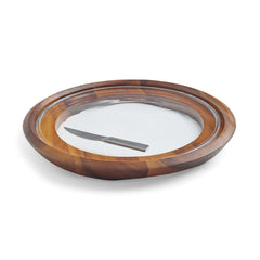 Cooper Cheese Tray w/ Knife Nambé