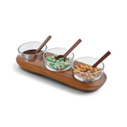 Cooper Triple Condiment Server w/ Spoons Nambé