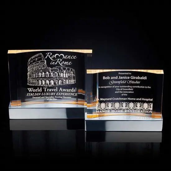 Cornerstone Award - Gold Crystal House