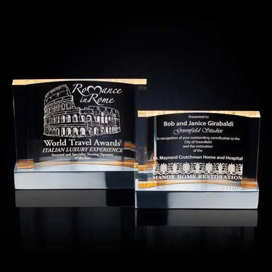 Cornerstone Award - Gold Crystal House