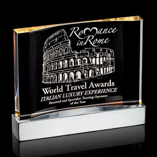 Cornerstone Award - Gold Crystal House