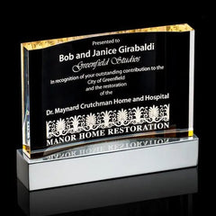 Cornerstone Award - Gold Crystal House