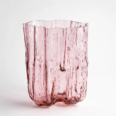 Crackle Crackle Bowl Pink Tall by Ã…sa Jungnelius Crystal House