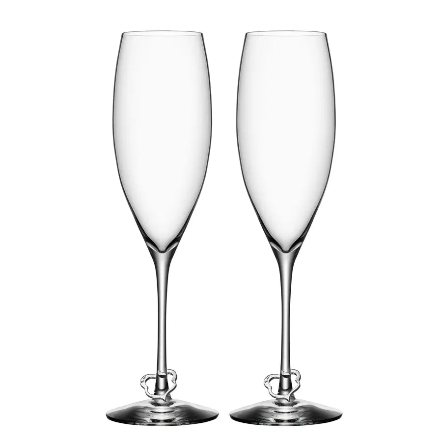 CRAZY HEART FLUTE 2 PACK Orrefors - Crystal House