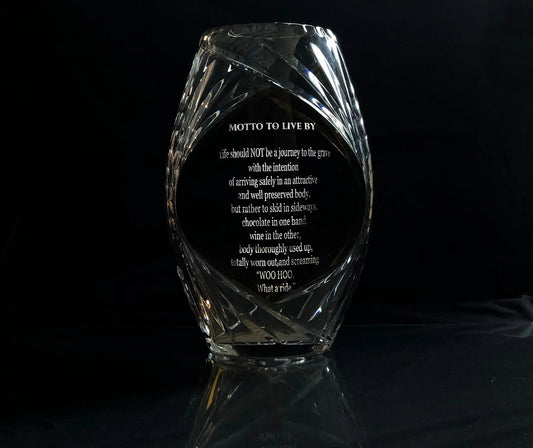 Crystal Amber Vase Crystal House