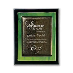 Metallic Fusion Plaque - Green With Black edges