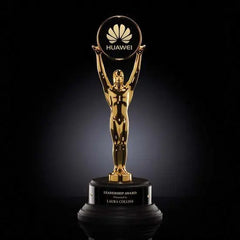 Champion Award-Gold Ebony Base
