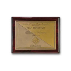 Double Etch Plaq - Rosewood Crystal House