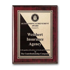 Etch Antiqued Plaq - Rosewood - Crystal House