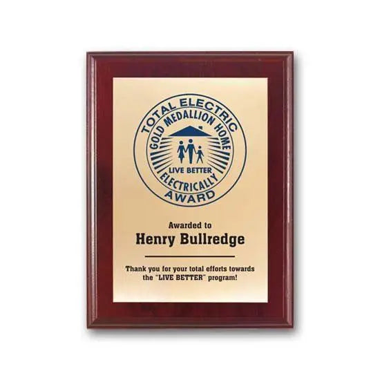 Screenprint Brass - Mahogany - Crystal House