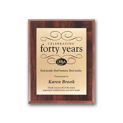 Screenprint Brass - Walnut Finish Crystal House