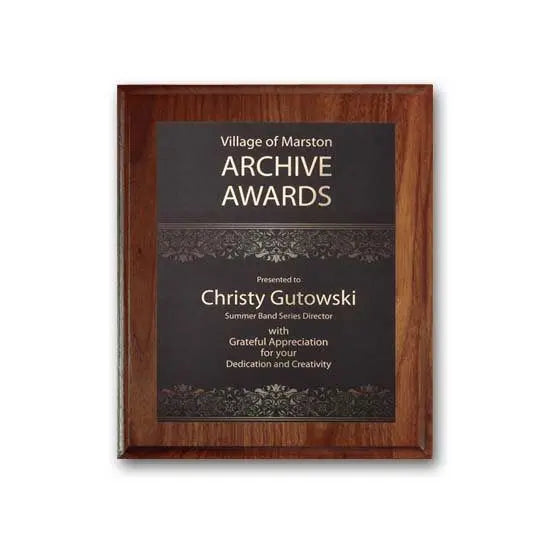 SpectraPrint Plaque - Walnut Cove Edge - Crystal House