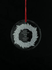 Family Wreath -  Round Ornament Crystal House