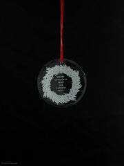 Family Wreath -  Round Ornament Crystal House