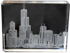 City Skyline Paperweight - Crystal House