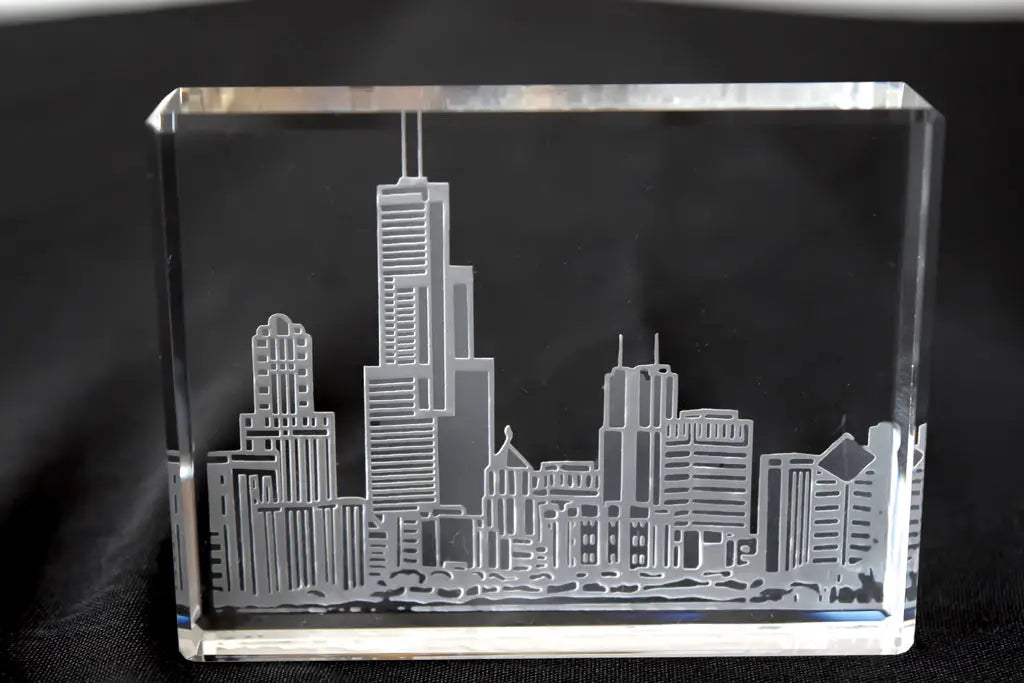 City Skyline Paperweight - Crystal House