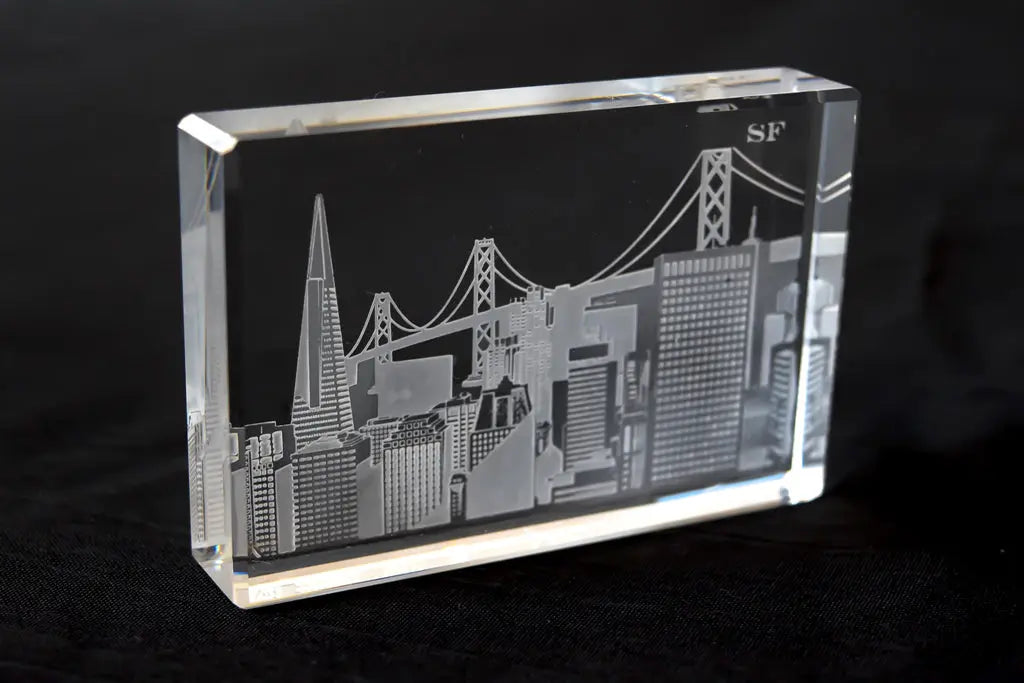 City Skyline Paperweight - Crystal House
