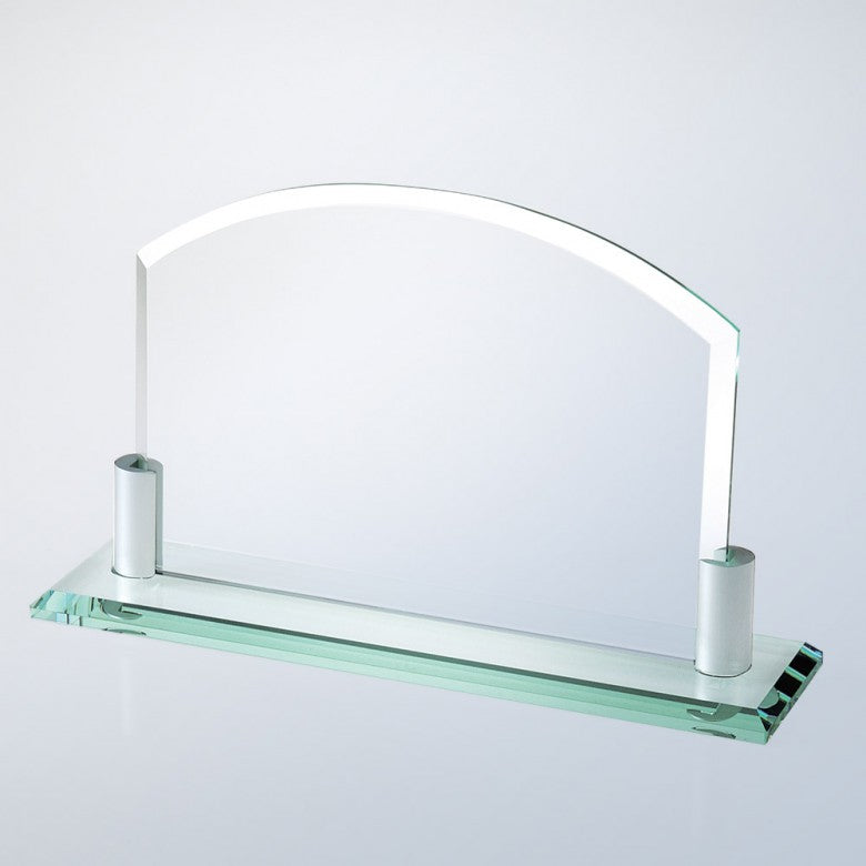 HORIZONTAL ARCH W/ ALUMINUM HOLDER BASE Crystal House - Prism