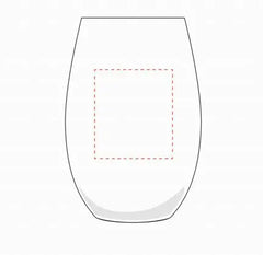 Americas Navy sand carved on Stemless Wine Glasses - Pair