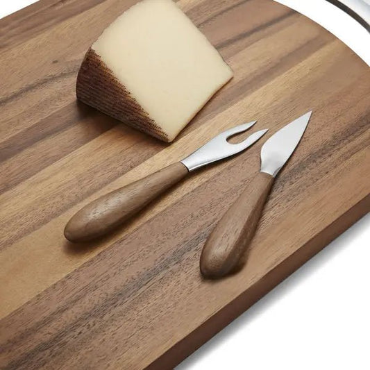 Curvo Cheese Set - Cheese Knife and Fork Nambé