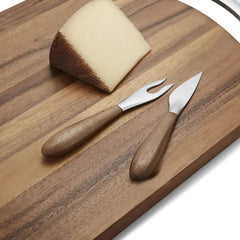 Curvo Cheese Set - Cheese Knife and Fork Nambé