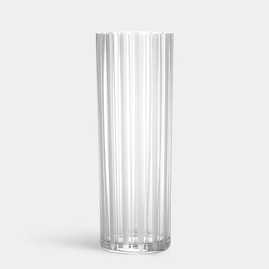 Cut In Number Striped Vase Orrefors