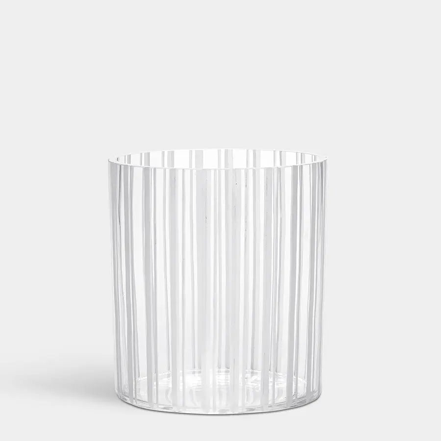 Cut In Number Striped Vase Orrefors
