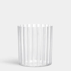 Cut In Number Striped Vase Orrefors
