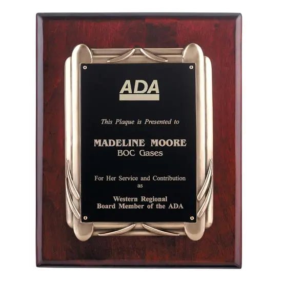 Deco Bronze Plaque Crystal House