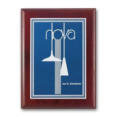 Double Etch Plaq - Mahogany Crystal House