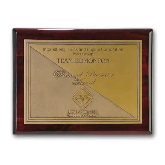 Double Etch Plaq - Rosewood Crystal House