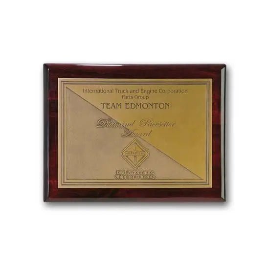 Double Etch Plaq - Rosewood Crystal House