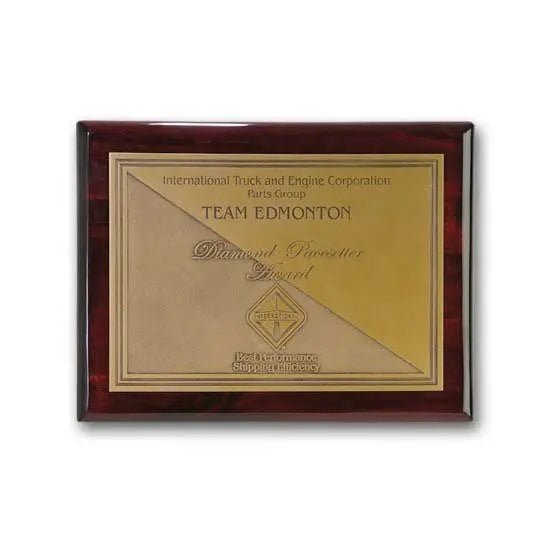 Double Etch Plaq - Rosewood Crystal House