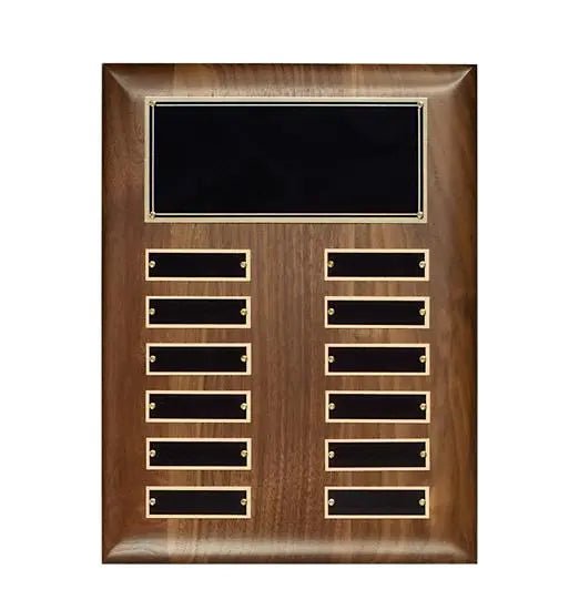 Elegance Perpetual Walnut Plaque Crystal House