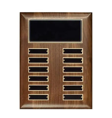 Elegance Perpetual Walnut Plaque Crystal House