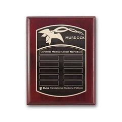 Etch Antiqued Plaq - Mahogany Crystal House