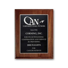 Etch Antiqued Plaq - Walnut Cove Edge Crystal House