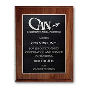 Etch Antiqued Plaq - Walnut Cove Edge Crystal House