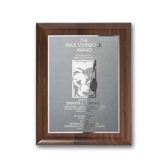 Etch Antiqued Plaq - Walnut Piano Finish Crystal House