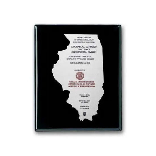 Etch Colorfill Plaq - Ebony Crystal House