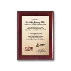 Etch Colorfill Plaq - Mahogany Crystal House