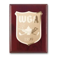 Etch Frosted Plaq - Mahogany Crystal House