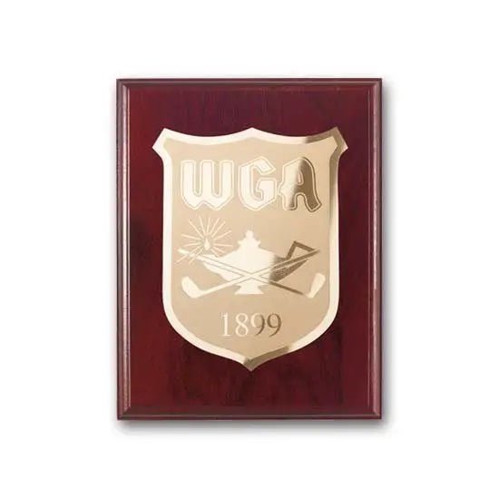 Etch Frosted Plaq - Mahogany Crystal House