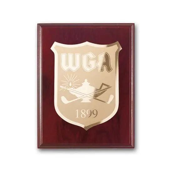 Etch Frosted Plaq - Mahogany Crystal House