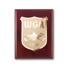 Etch Frosted Plaq - Mahogany Crystal House